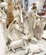 White Resin Nativity Set