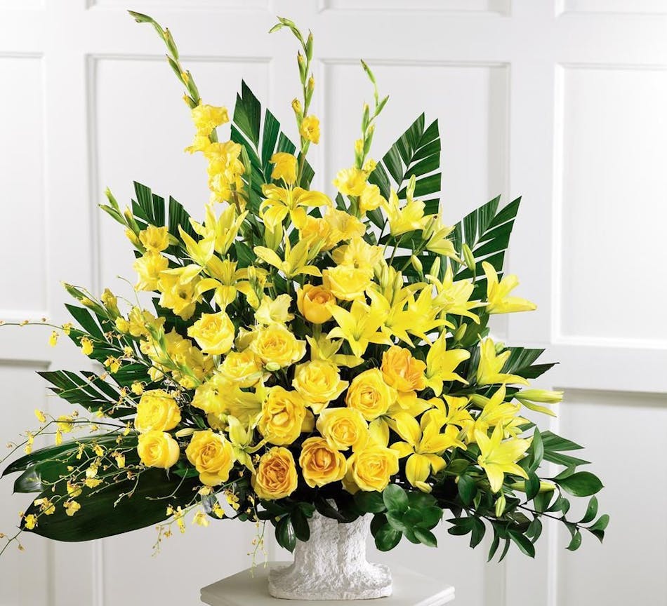 Golden Dreams Sympathy Flowers Naples Flower Delivery